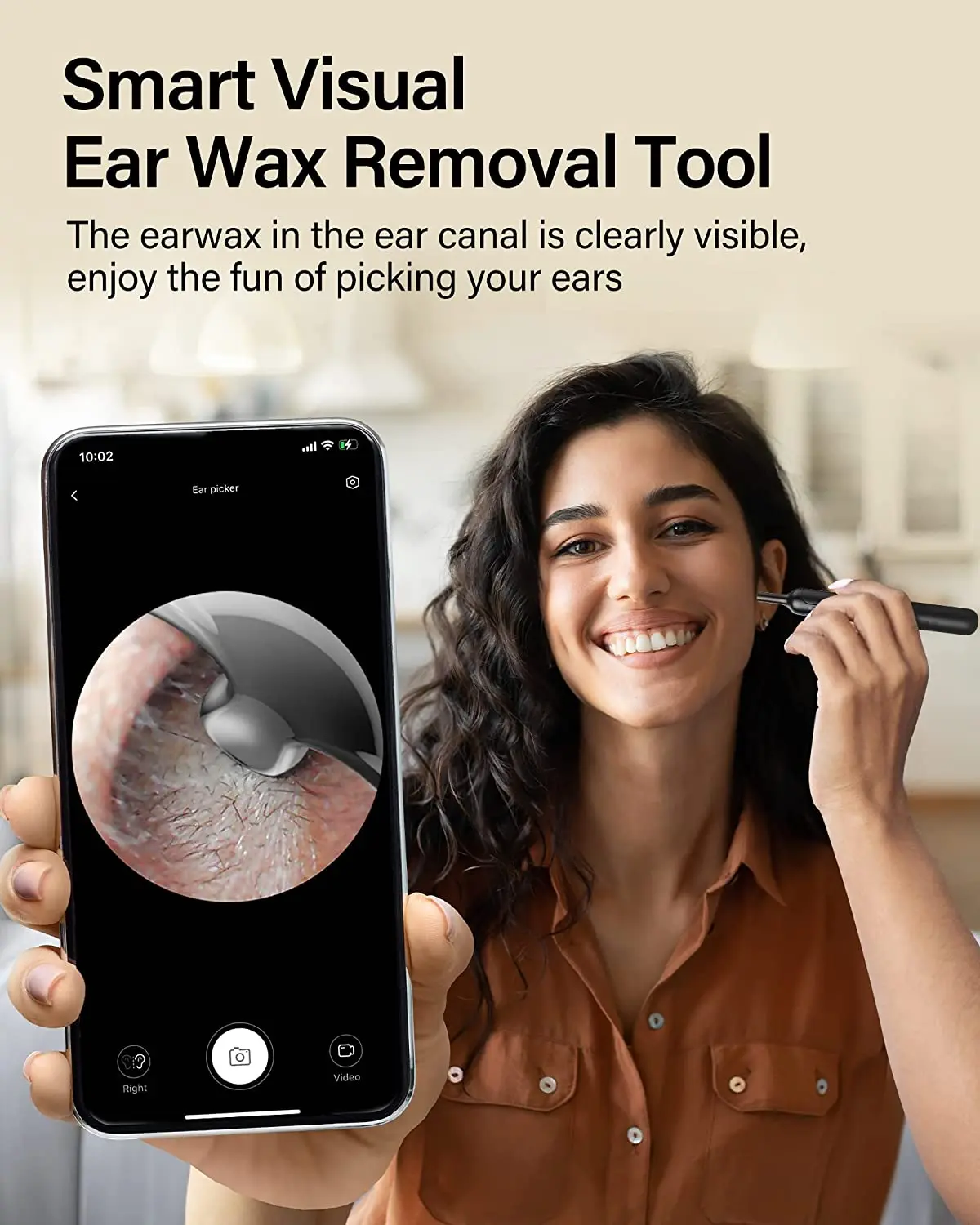 Original Xlife X0 Visual Earwax Remover Ear Wax Picker Compatibility for iPhone, iPad, Android Phone/Tablet Use