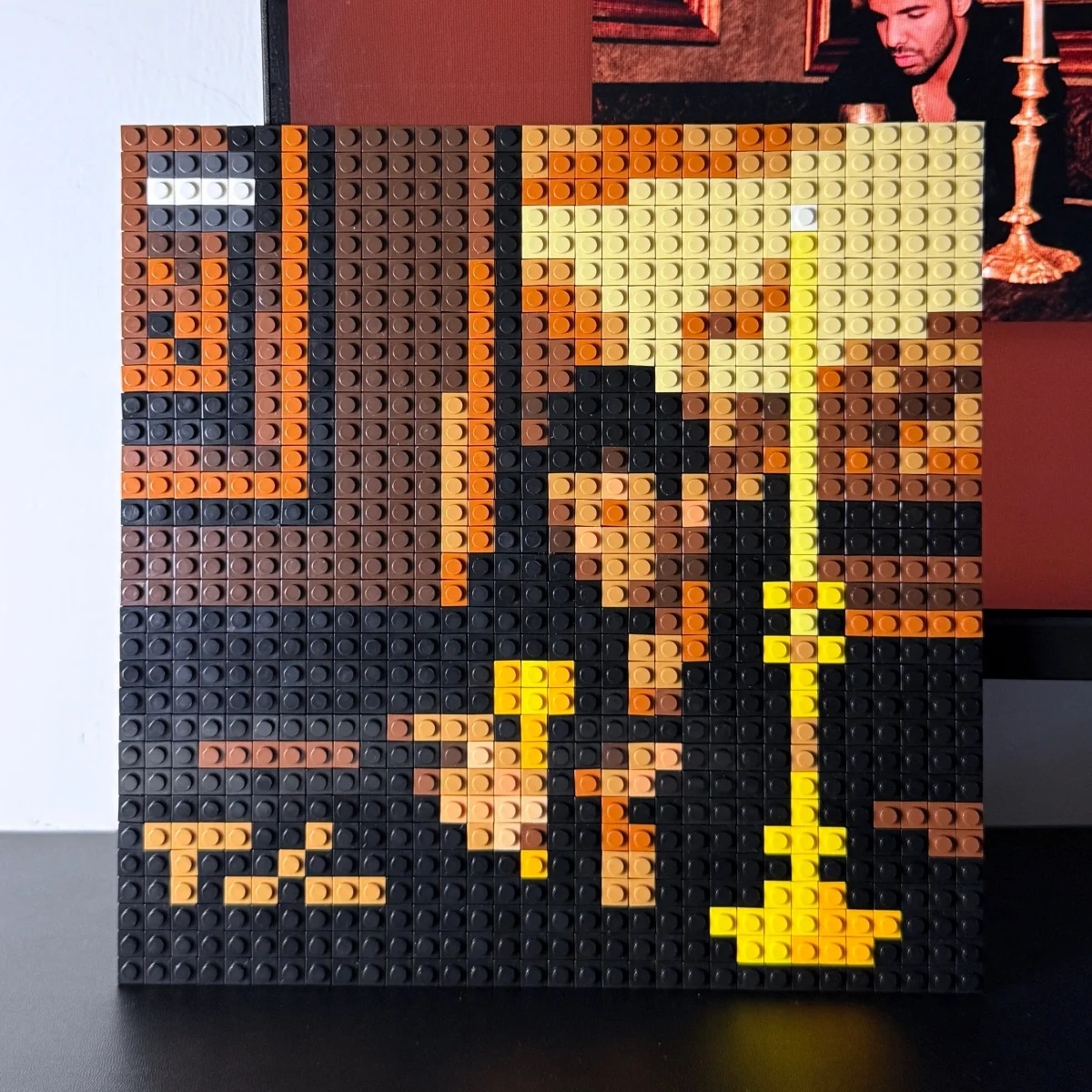 Drake Take Care Album Cover MOC Mosaic Pixel Bricks Hip Hop Rap R&B Fans Collection Home Wall Decor Gift