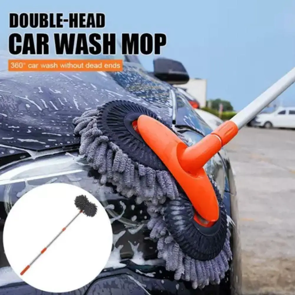 

Car Curved Mop Scalable 360 Degree Rotation Long Handle Tools Dust Washing Accessories Polishing Removal Cleaning Car P7x7