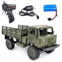 WPL B-24 Remote Control Military Truck DIY Off-Road 4WD RC Car 4 Wheel Drive Climbing B24 GAZ-66 Vehicle for Birthday Gift Toy