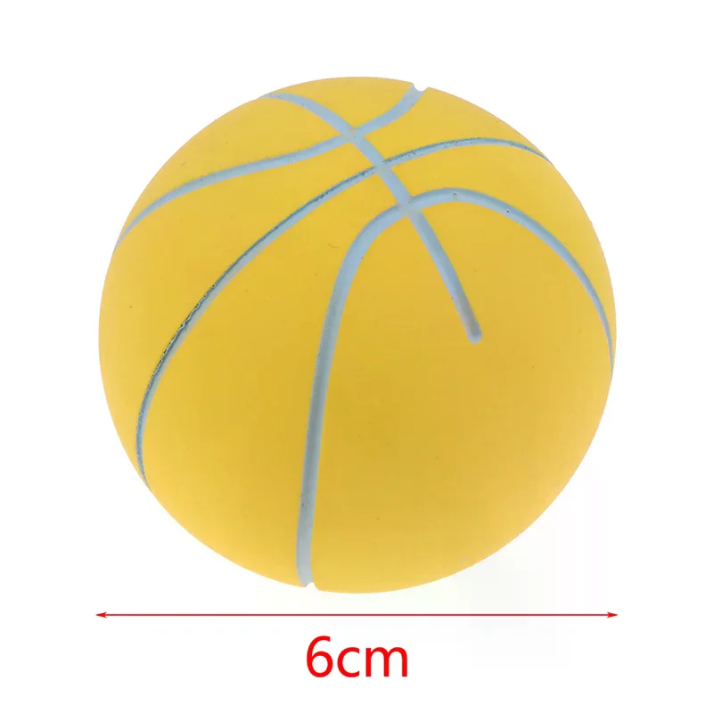 6CM 고탄성 미니 고무 농구공 디컴프레션 중공 탄성 공 어린이 장난감 야외 스포츠 해변 미니 농구공