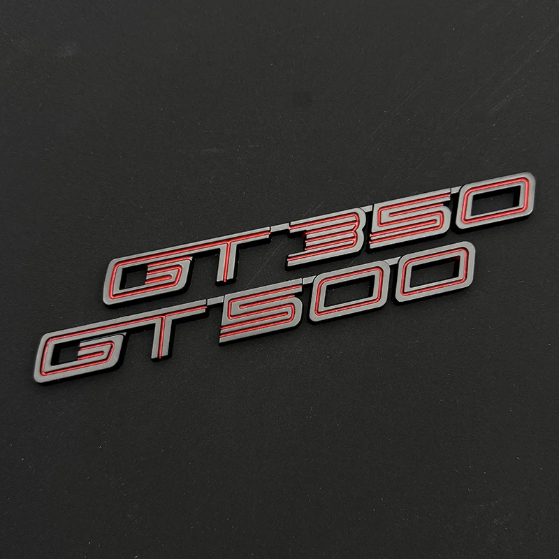 3D Metal Car Sticker GT Rear Trunk Fender Logo Badge Emblem Decals For Ford Mustang Shelby GT GT350 GT500 Parts Accessories