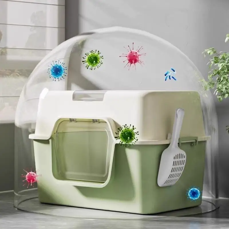 

Easy to Clean Enclosed Litter Box for Cats Smooth Surfaces Enclosed Easy Cleaning Litter Box Multicolored D2RD