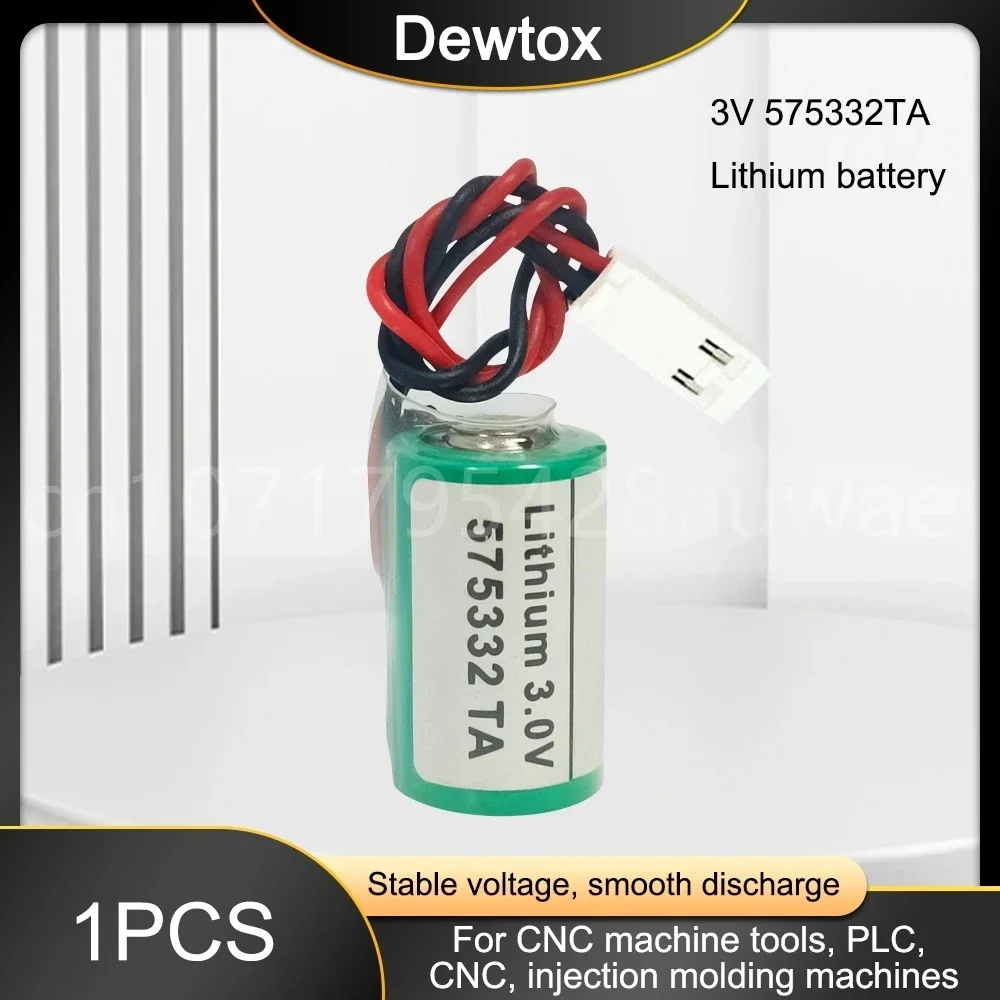 1PCS 3V 950mAh 575332TA 3V 840D 810D 6FC5247-0AA18-0AA0 Lithium PLC Battery with AMP plugs