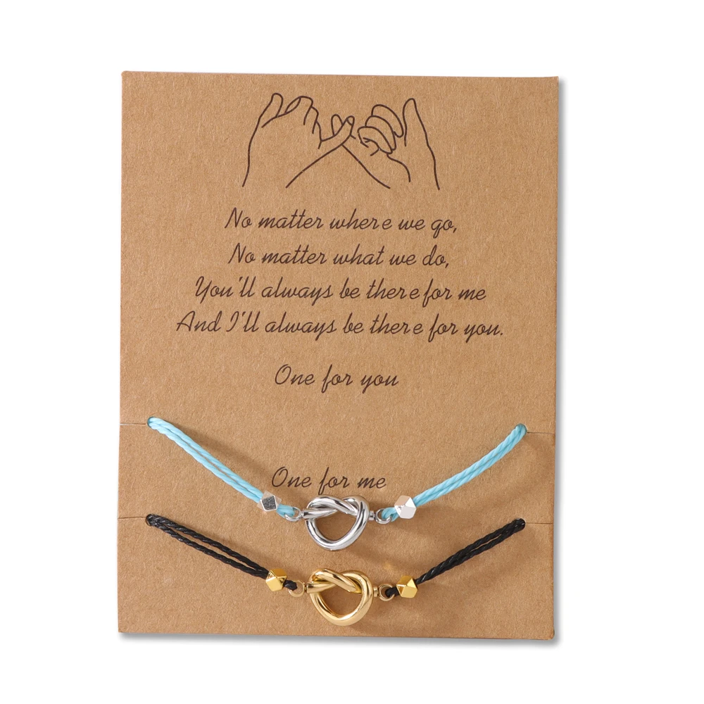 2 pièces/ensemble bracelet de couple simple et à la mode représente l'amour