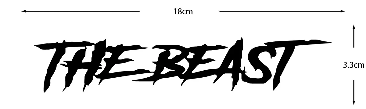 2 Stück The Beast Dark Street Style Fahrradaufkleber Mountainbike Vinyl Reflektierender Wasserdichter Dekorativer Schutz Zubehör Aufkleber – Detail 1