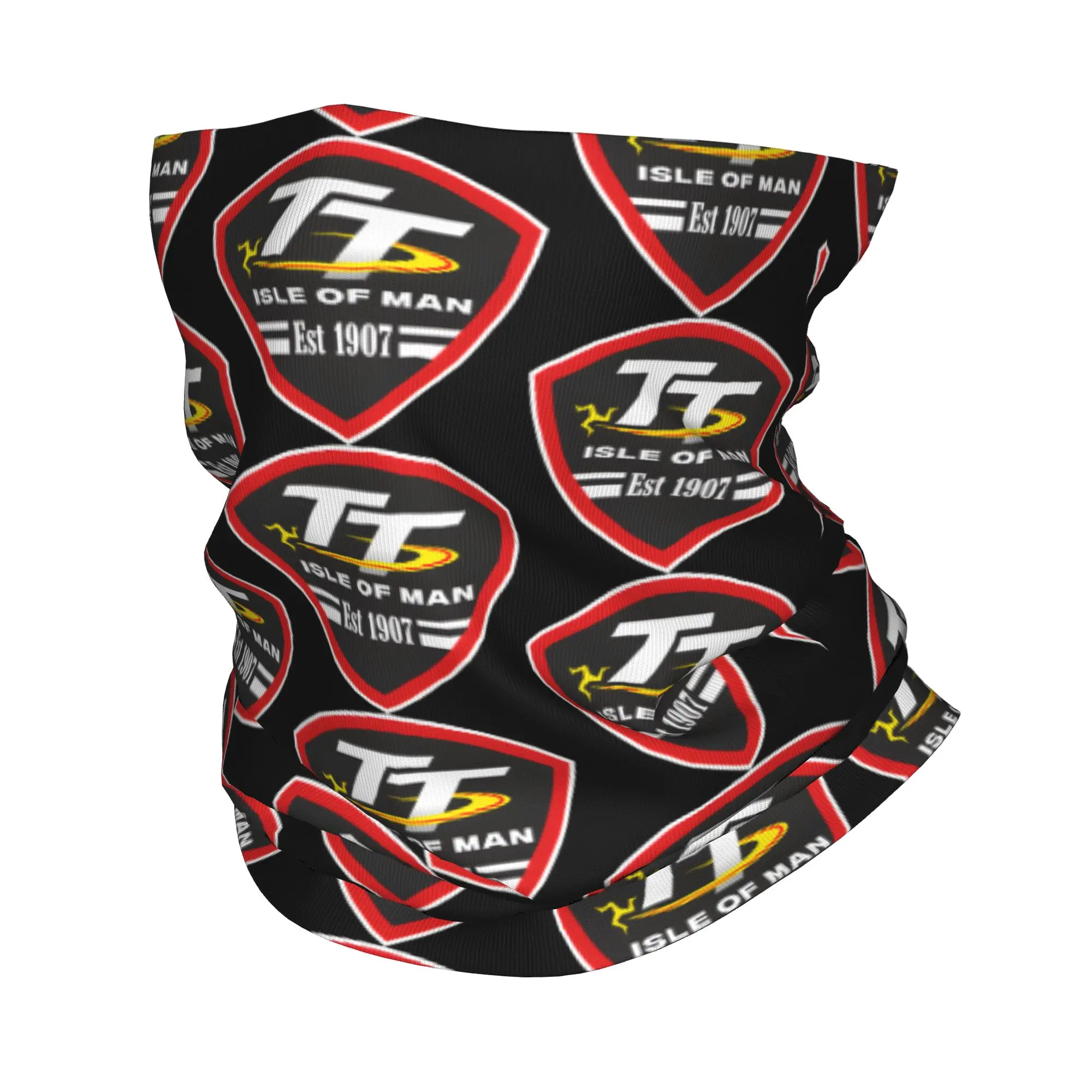 Custom Isle of Man TT Bandana Winter Neck Warmer Men Windproof Wrap Face Scarf for Ski Motocross Enduro Cross Gaiter Headband