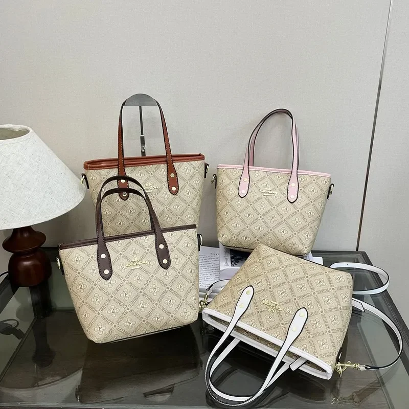 2025 ¡Nuevo! Bolso de mano de color contrastante de lujo ligero de alta gama |   Diseño de hombro portátil para mujer