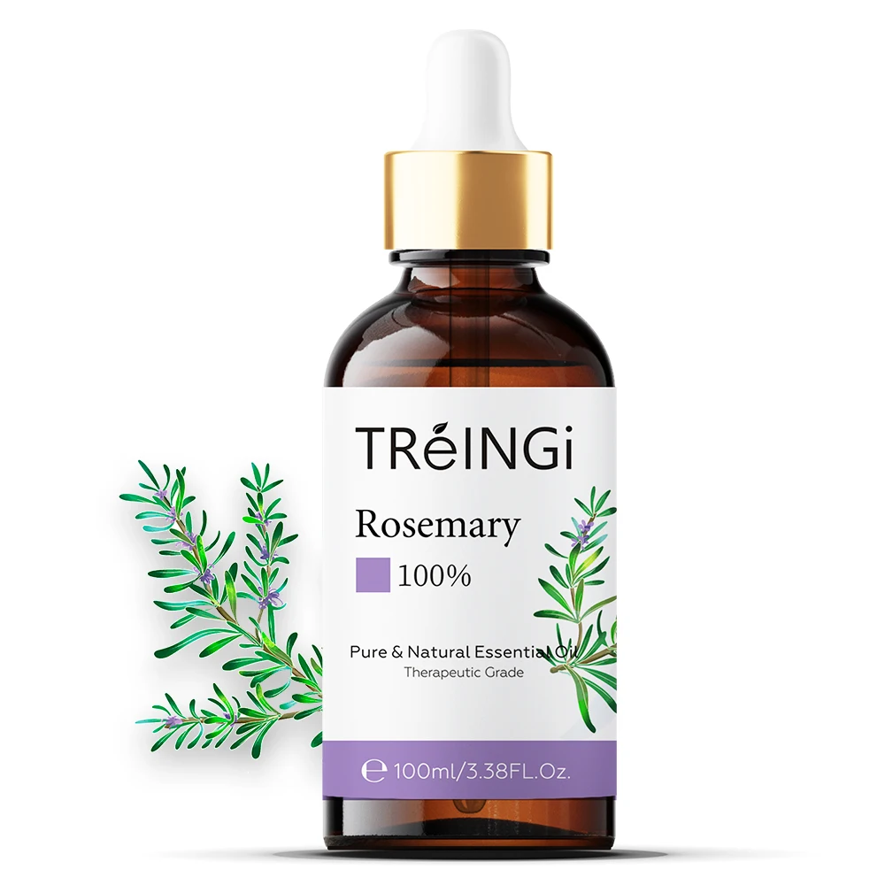 Therapeutic Grade Rosemary Essential Oil 100ml Pure Natural Hair Grow Essential Oils Ylang Ylang Ginger Cedarwood Clary Sage Oil