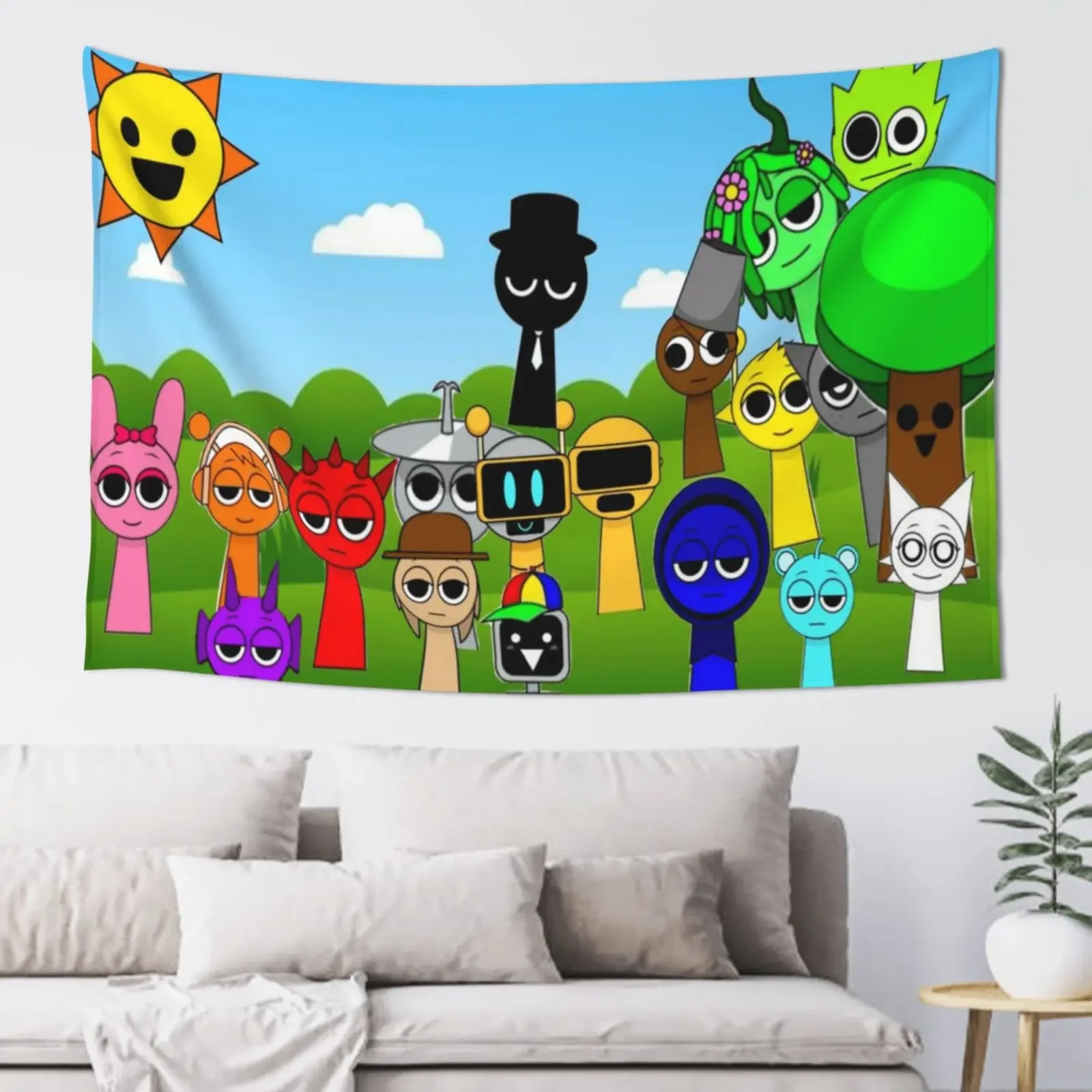 مضحك Spunki الكرتون رمي بطانية لطيف شخصية كرتونية الخلفيات جدار الفن المفروشات غرفة ديكور للنوم غرفة المعيشة غرفة نوم #1