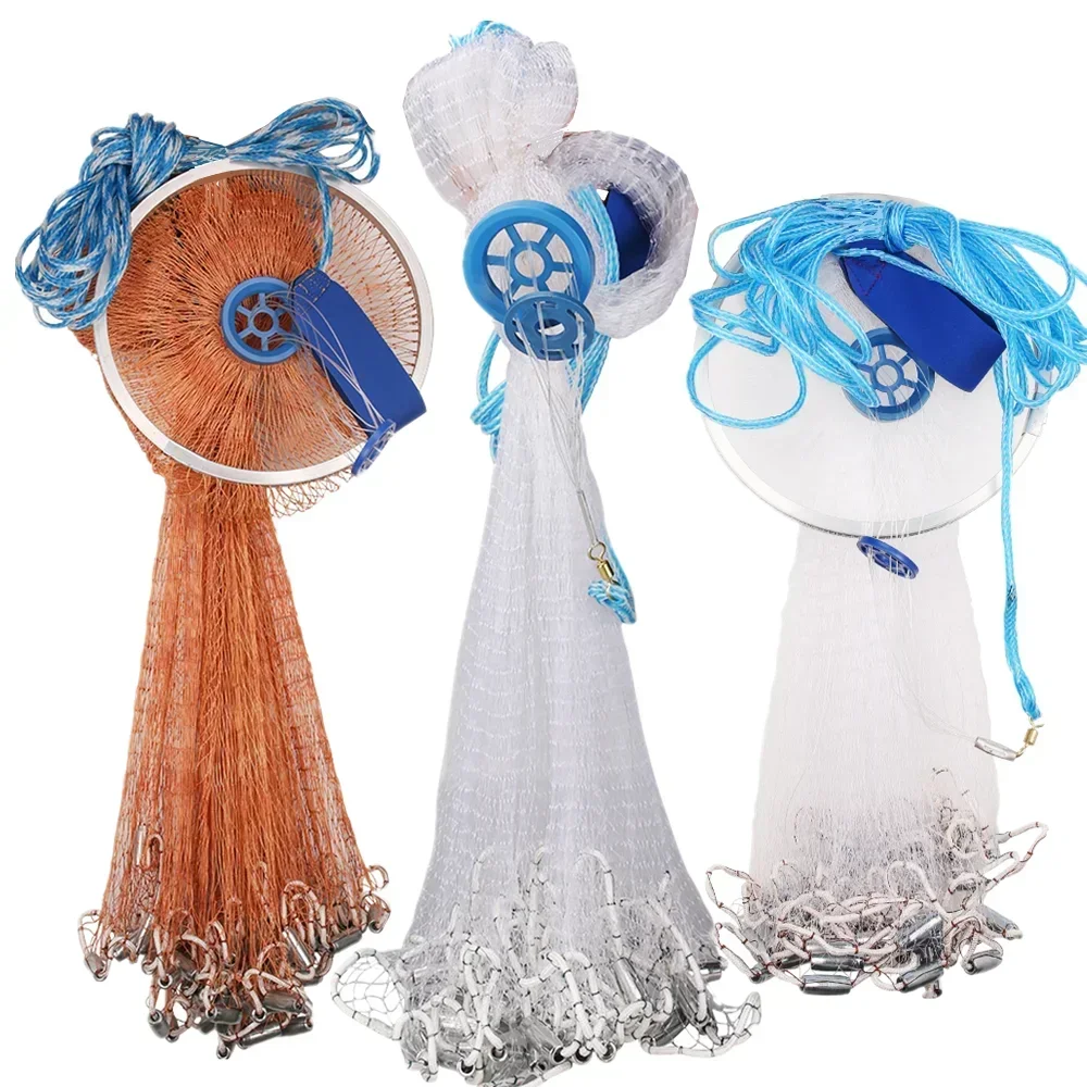

With sinker and without sinker Cast Net Fishing USA Hand Cast Net Outdoor Throw Catch Fishing Net Gill net Acuario