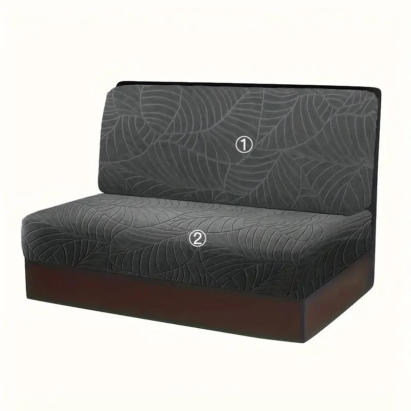 1set Jacquard RV Dinette Sofa Seat Cushion Cover Stretch Armless Couch Slipcovers Elastic Anti-dirty Camper Car Bench Slipcover