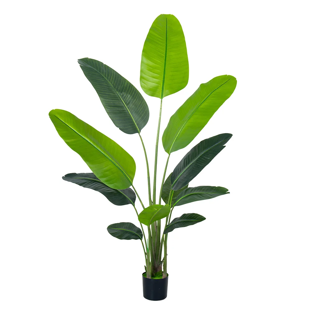 Planta Artificial De Pájaro Del Paraíso, 180Cm, Con 11 Hojas De Plátano De Seda, Plantas Falsas, Decoración Interior, Árboles Con Maceta Blanca Para El Hogar — -50%, 49.94€ Coupon, from 49.94€ – 50% descuento – €49.94