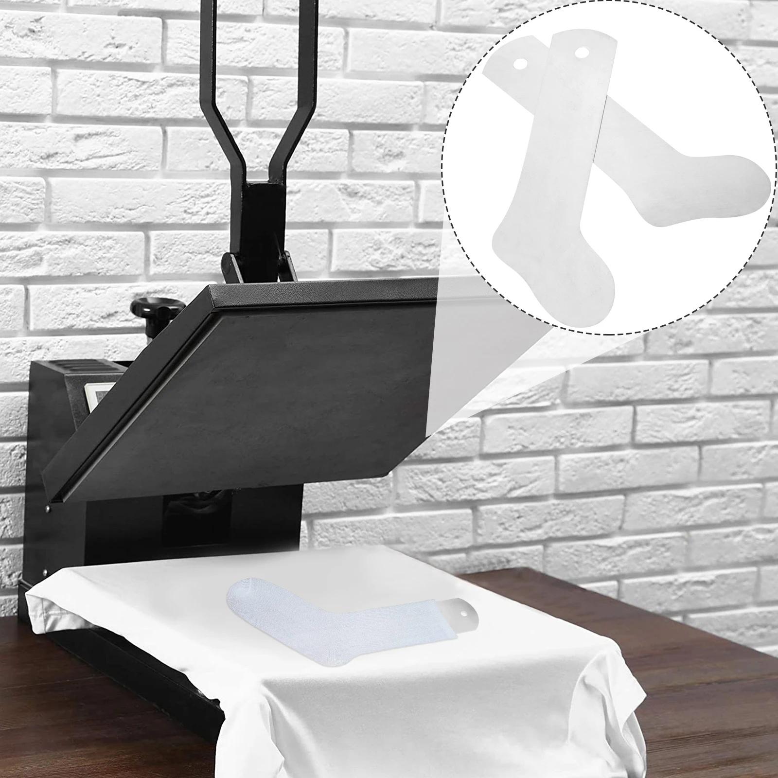 2 Pcs Aluminum Sock Fixing Board Sublimation Jig Stretching Tool Wall Hanging Lightweight Sock Pressing Board Sock Printing Jig