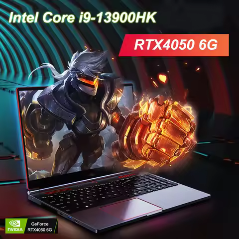 16.1 Inch Gaming Laptop RTX4050 6G Intel Core i9-13900HK Windows11 RAM Max 64GB DDR5 2*M.2 NVME 2TB SSD WiFi Office Notebook