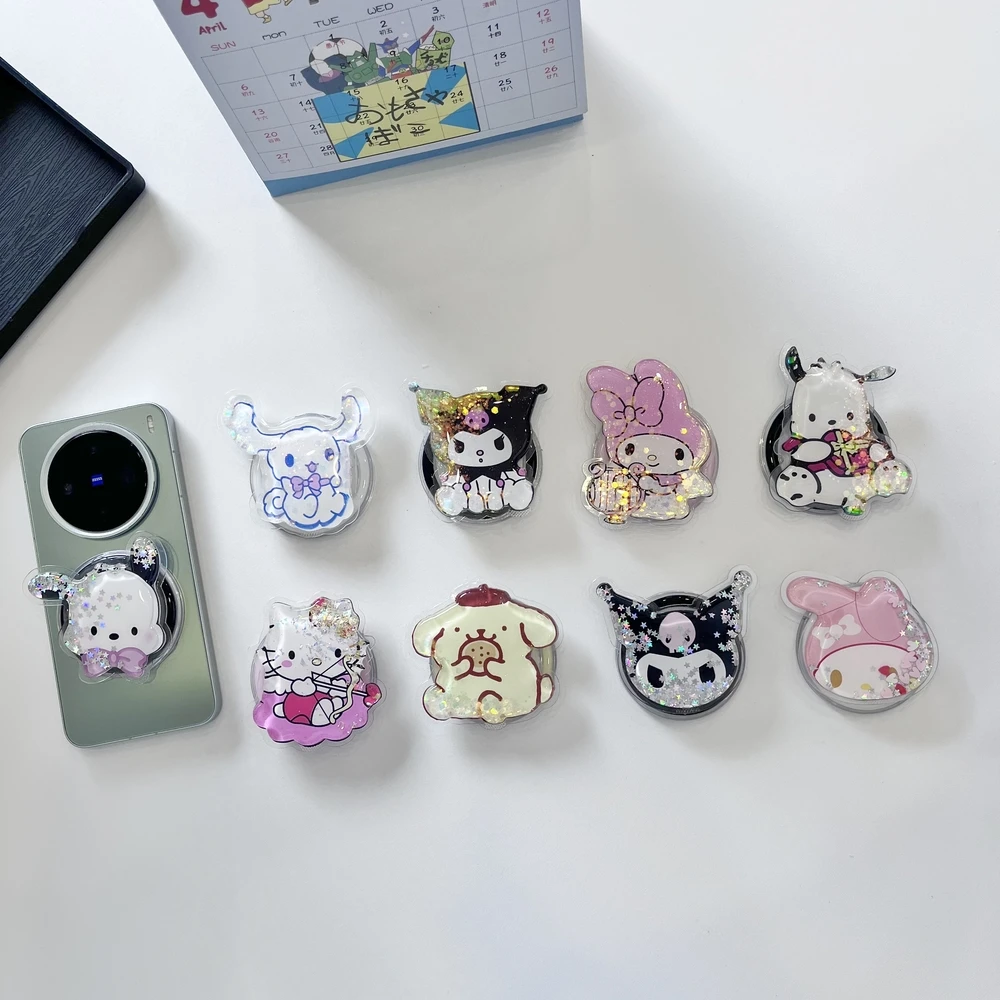 Cute Sanrio Hello Kitty Kuromi Magnetic Holder Grip Tok Griptok Phone Stand Holder Support For iPhone Samsung Magsafe Smart Tok