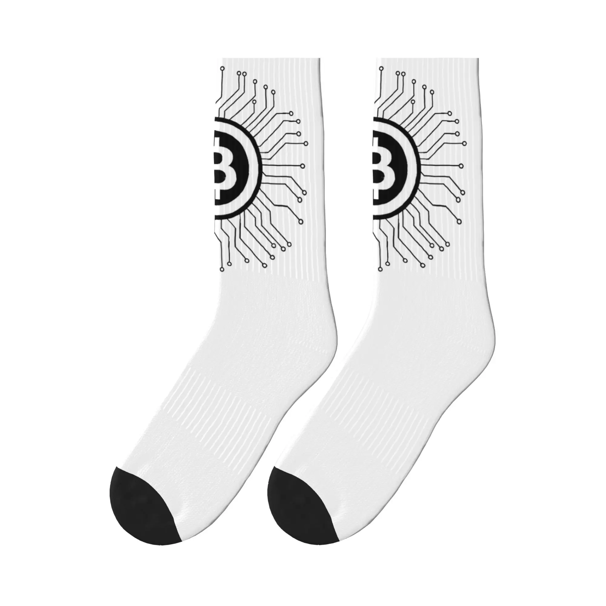 

Bitcoin BTC Crypto Currency Sports Socks Sweat Absorbing Stockings All Season Long Socks for Man's Woman's Christmas Gifts