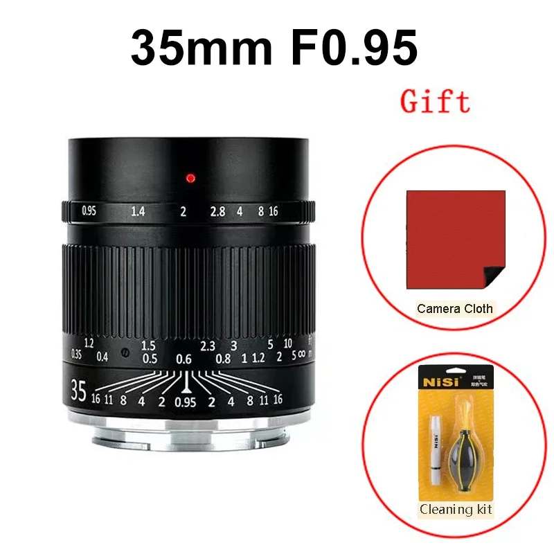 Wesley 35mm F0.95 APS-C Large Aperture Portrait Lens For Sony NEX/E Olympus Panasonic M4/3 Canon RF EOS-M Nikon Z Fuji XF Mount