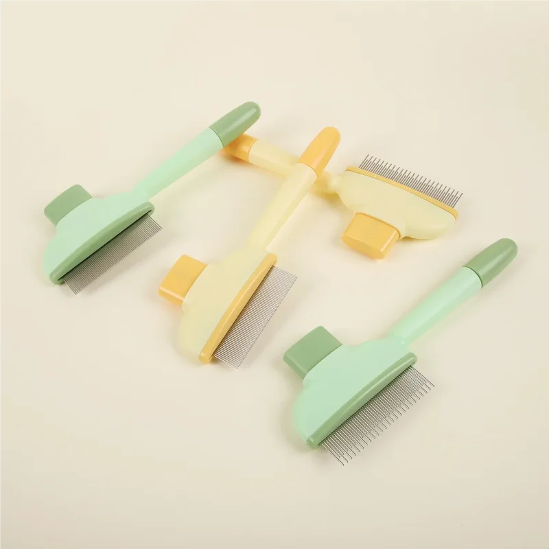 Dog Comb Pet Hair Remover One Button Dogs Brush Self-cleaning Cat Brush Massage Combs for Dog Grooming Brushes for Pet Products