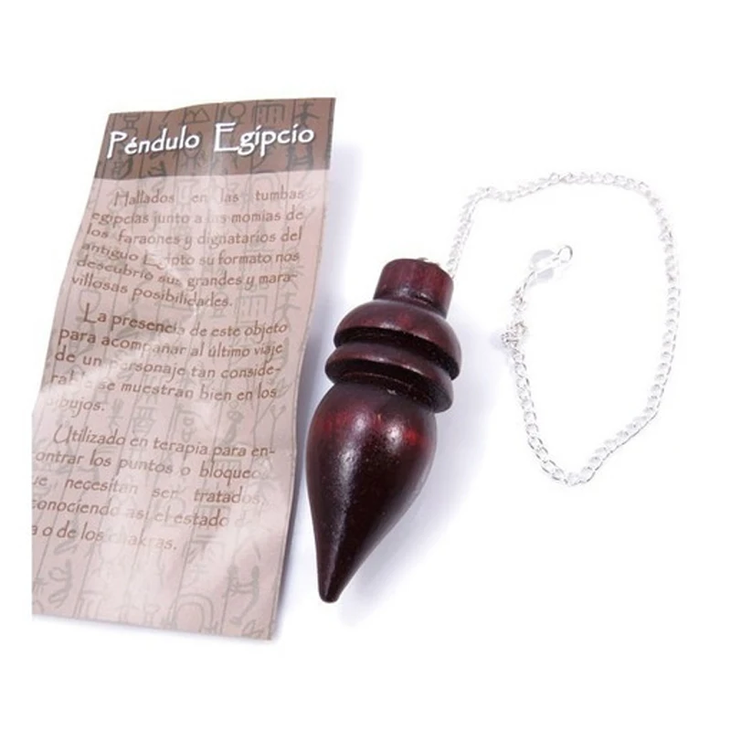 Wooden Pendulum for Divination Dowsing Natural Egyptian Wood Pendulums with Witness Meditation Dowser Spiritual Pendulos X145