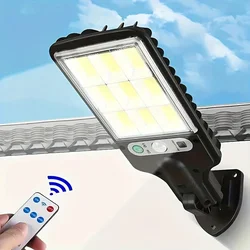 Solar Street Lights Outdoor 108COB LED With Lights Reflector And 3 Lighting Modes, PIR Motion Sensor Floodlight