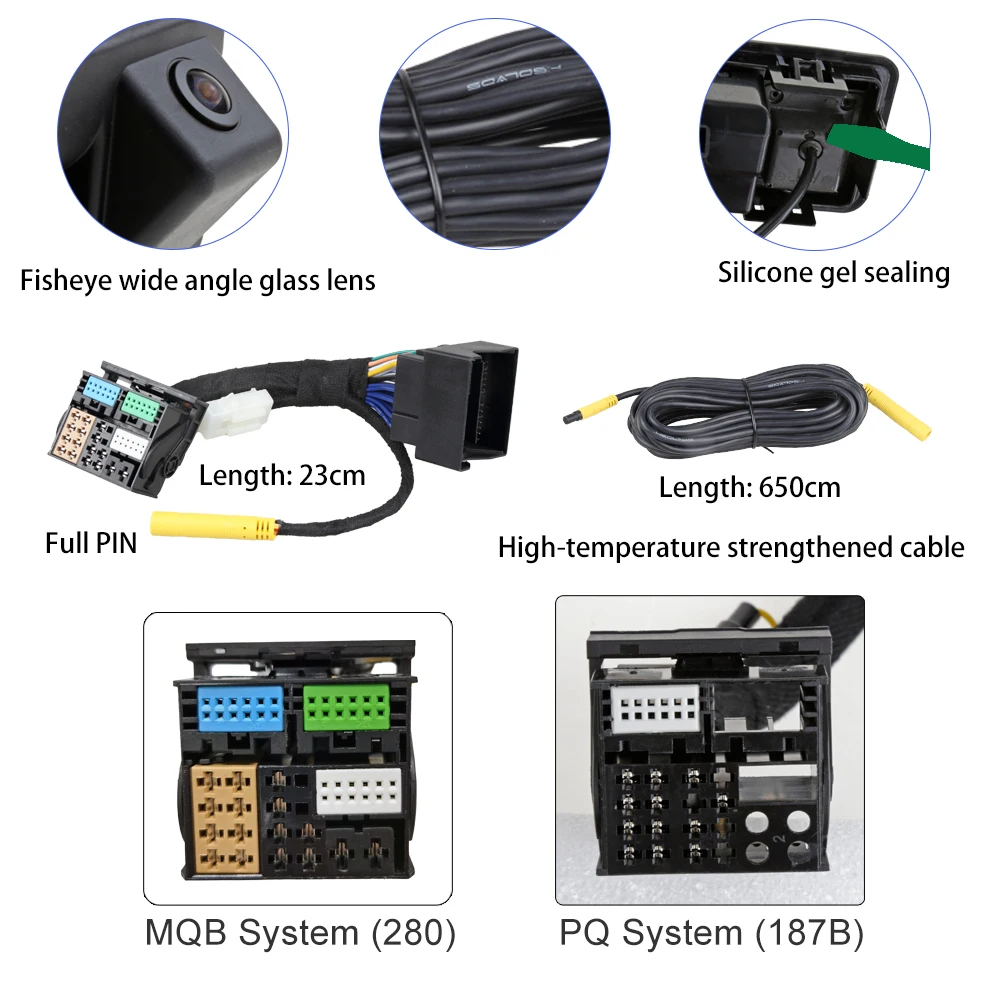 SINOSMART CanBus Reversing Dynamic Trajectory Parking Camera for Skoda Octavia Seat Golf Tiguan Audi A1 A3 A5 Q5 Q2 Q3 Q7 MQB