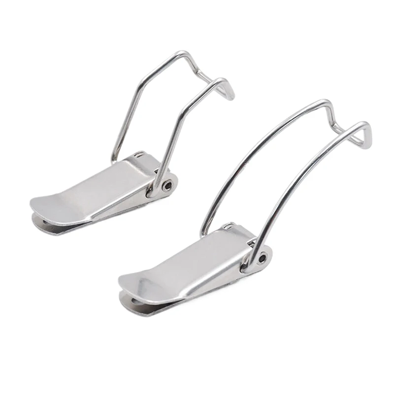 Serrure à loquet Lron en acier inoxydable 201, boîte métallique, verrouillage long, loquet interdit, charnières structurées, accessoires de quincaillerie pour meubles