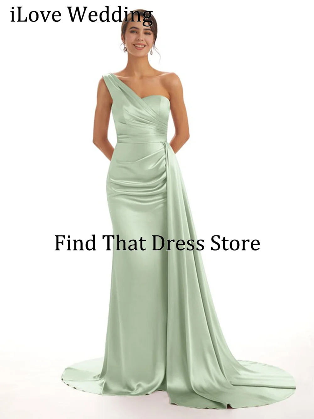 

Sheath Side Floor Length Evening Dress Sleeveless Pleated Bridesmaid Dress for Wedding Party Gown vestidos de festa Customized