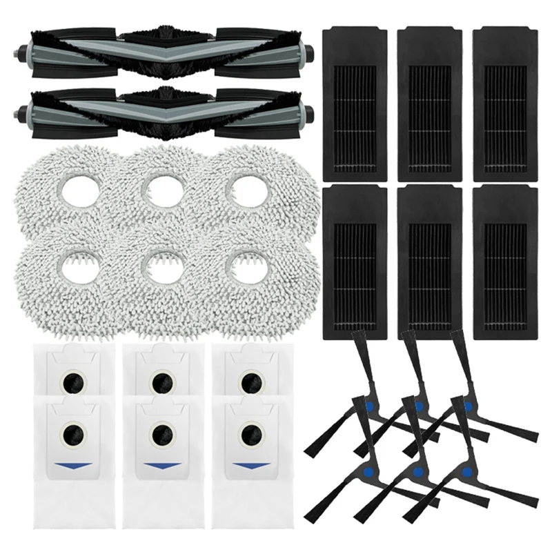 

A44F-For Ecovacs Debot X2,X2 Omni, X2 Pro Replacement Spare Parts Main Side Brush Hepa Filter Mop Cloth Dust Bag