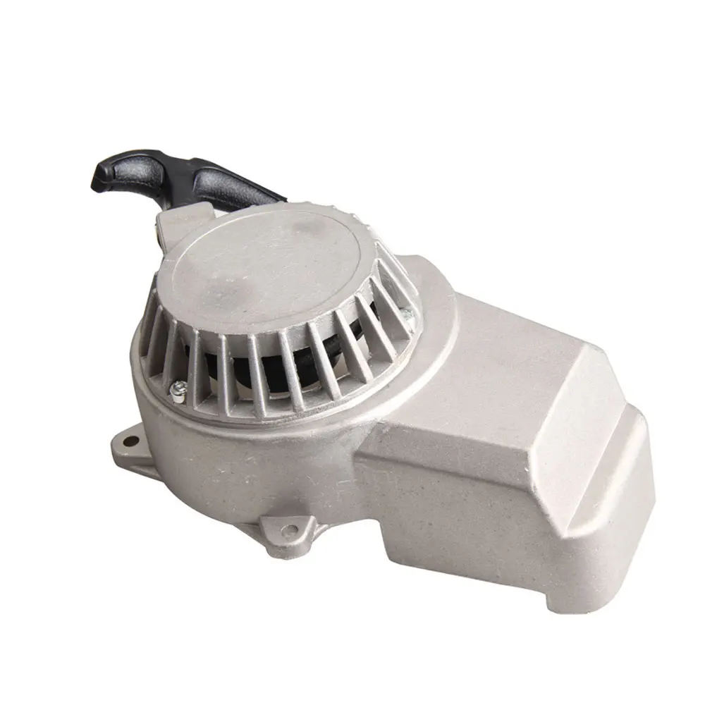 Alumínio Mini Pocket Motocicleta Peças, Mower Motores Metal Hand Igniter Starter, Pequeno para bicicletas, ATVs, Quad, 49cc