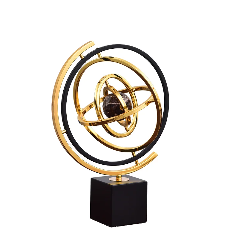 

Abstract desktop decoration resin electroplating globe ornament interior home office decoration props