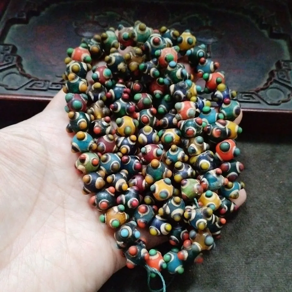 

Vintage Multicolor Eye Pattern Glass Loose Beads Ethnic Round Spacer Beads DIY Bracelet Necklace Jewelry Making Supplies