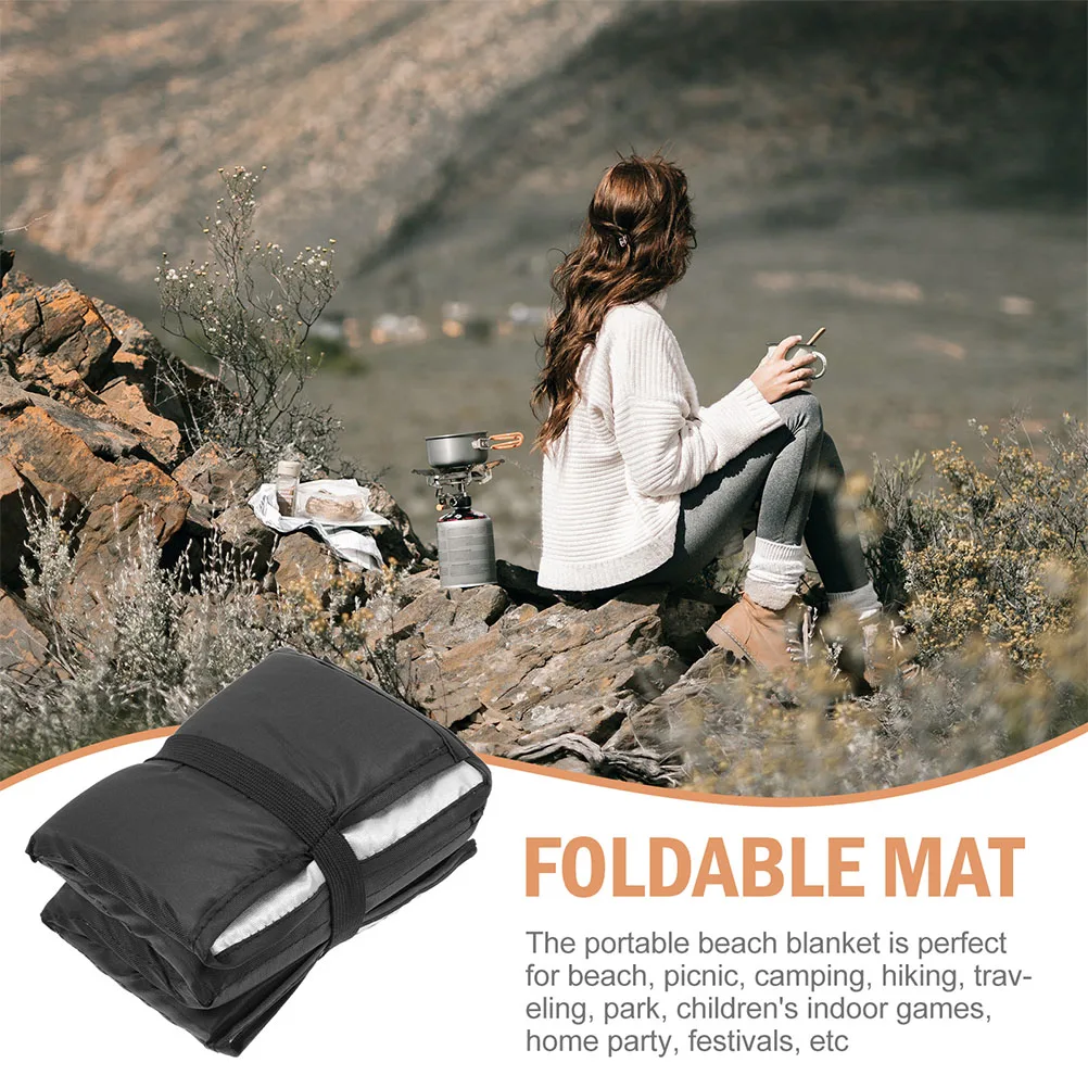 

2pcs Anti Moisture Seat Cushion Mat Foldable Elastic Strap Storage Outdoor Camping Hiking Reusable Chair Seat Protector Non Slip