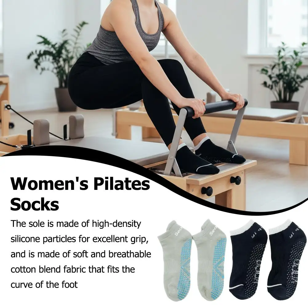 

Дышащие носки для йоги, женские хлопковые короткие носки с низким вырезом для тренажерного зала, фитнеса, танцев, спортивные носки, профессиональные нескользящие напольные носки для пилатеса, 1 пара