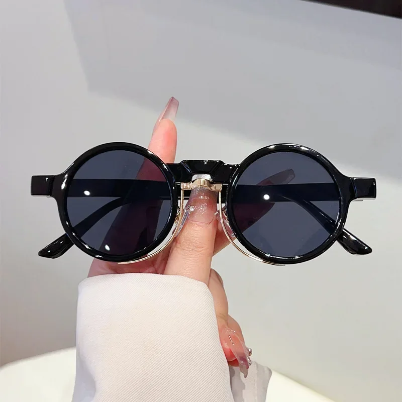 Occhiali da sole Steampunk rotondi di marca di lusso da donna per uomo Occhiali da sole da viaggio vintage moda Occhiali hip-hop popolari UV400
