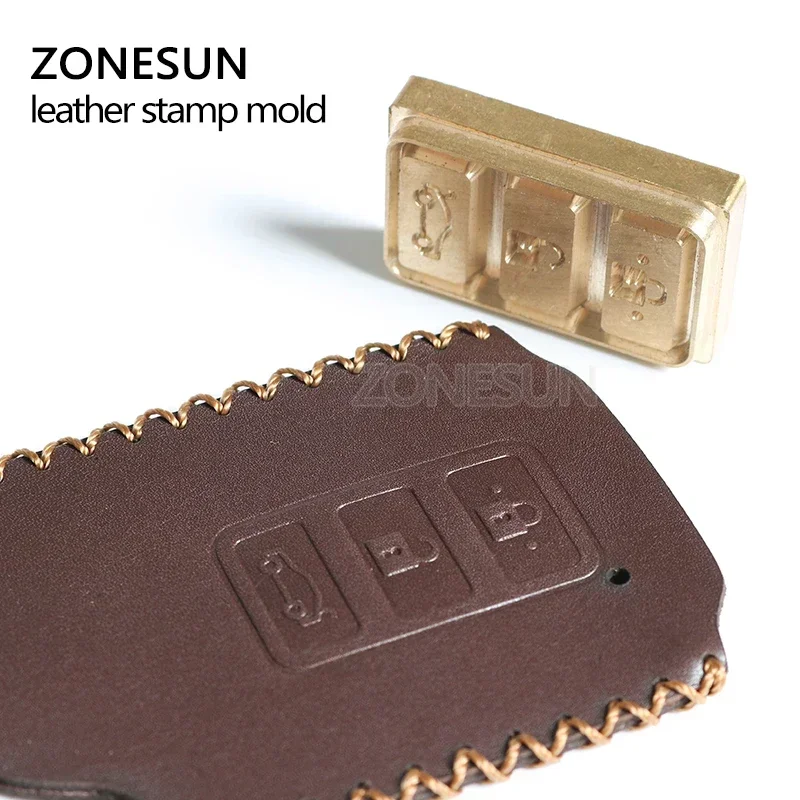 

ZONESUN Custom LOGO Brass Mold Stamp Wood Leather Paper Embossing Mold DIY Design Mouldings Hot Foil Stamping Heat Press Machine
