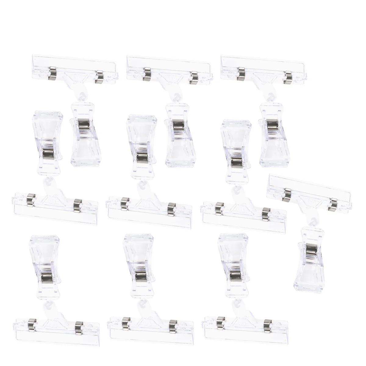 

10PCS Plastic Transparent Label Clips Price Tag Clamp Note Fixator for Home Shooping Mall Market note holder