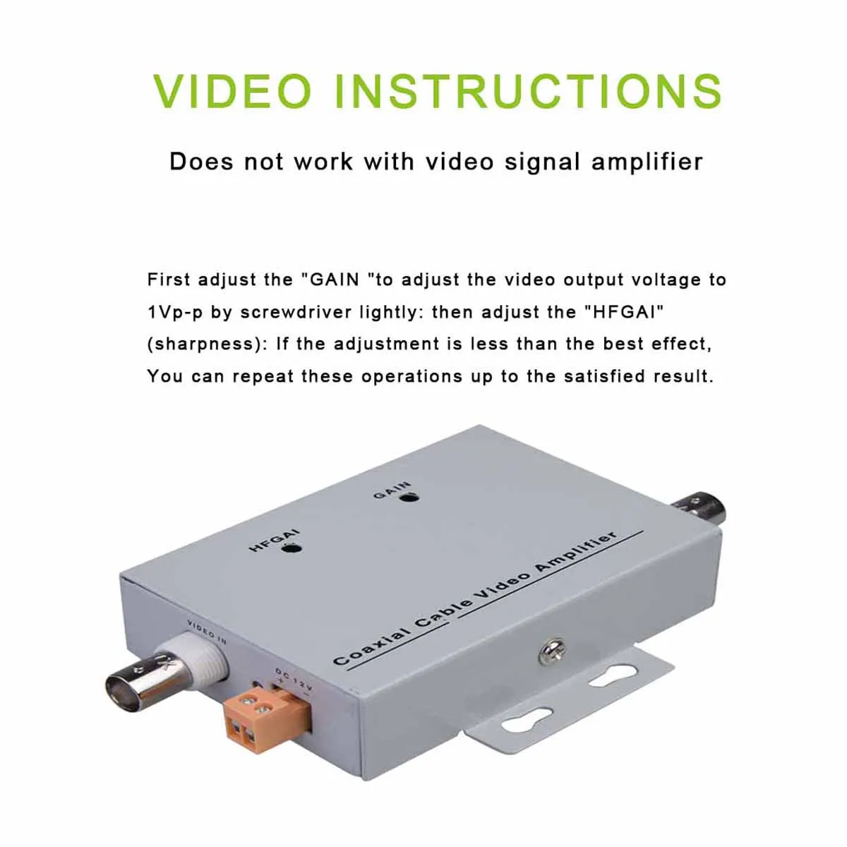 Imagem -03 - Bnc Amplificador de Sinal de Vídeo Booster Cabo Coaxial tv Antena Splitter Acessórios Suprimentos Novo 2023