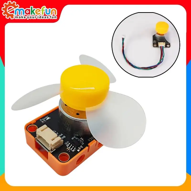 DC motor with fan blade motor forward and reverse motor switch PWM speed regulation 5V compatible with LEGO building block