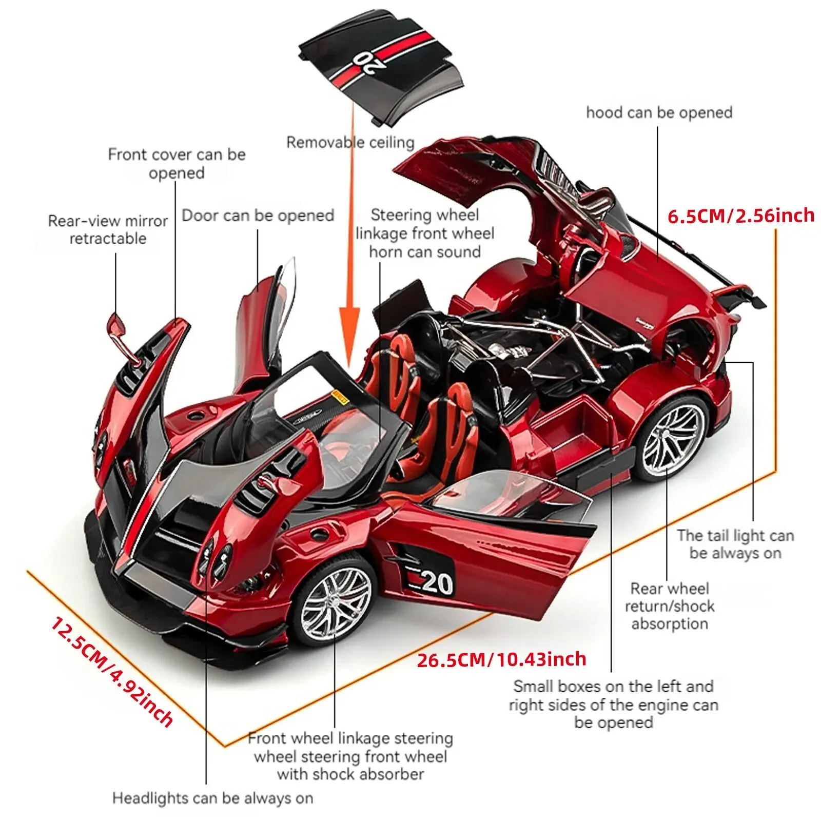 1:18 Pagani Huayra Bc Blu Francia/Snoepblauw Met Koolstofaccenten 1/18 Modelauto Per Autoart