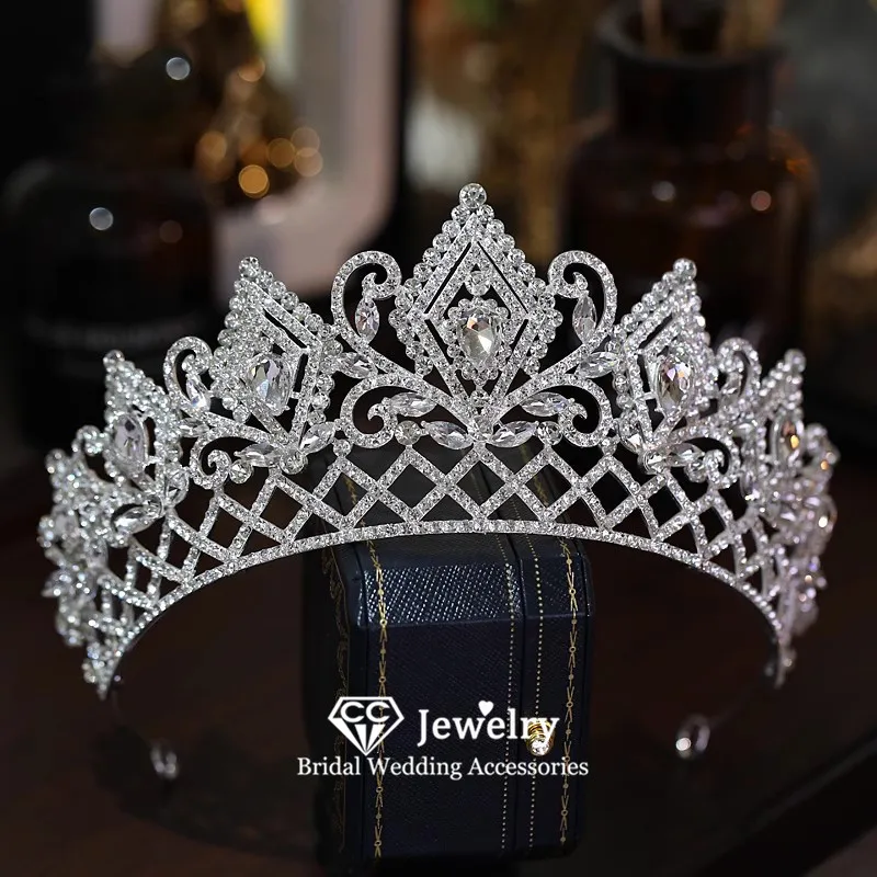 

CC Wedding Crowns Women Hair Accessories Bridal Headbands Engagement Hairwear 100% Handmade Luxury Diadems Vintage Tiaras AN462