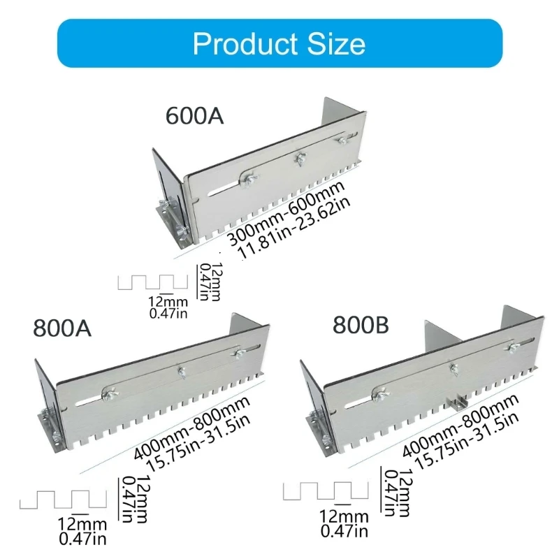 Heavy Duty Stainless Steel Adjustable Tiling Notch Trowel For Even Mortar Spread J0MC