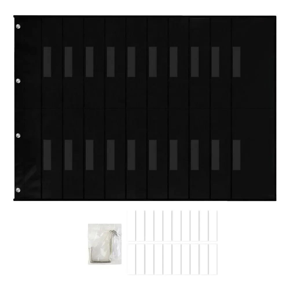 

Over The Door Wall File Organizer Black Classroom Storage Bag Folder Holder for Mail Magazines Documents Easy Clean