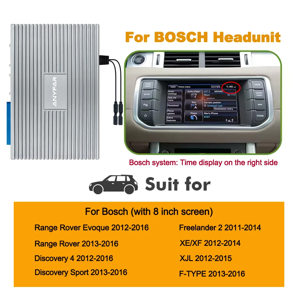 Draadloze Carplay Android Auto voor Land Rover Jaguar Harman Bosch Discovery 4 Aurora Freelander 2 XE XF XJ