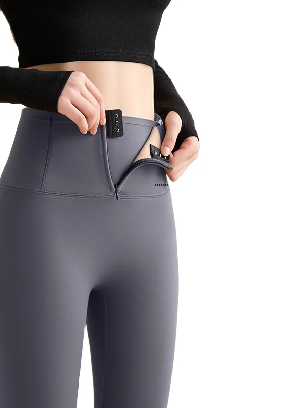 Women's Fce Lined arkskin Yoga Pants High Waist Tummy Control Thi Warm Long Leggings Autumn Winter Faion plus Size