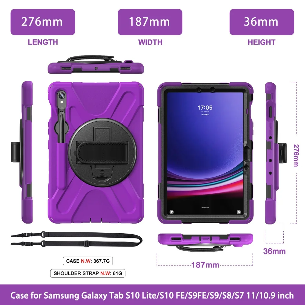 For Samsung Galaxy Tab S10 Lite 10.9 SM-X400 X406B Kids Shockproof Tablet Cover for Tab S10 Lite S9 FE 10.9