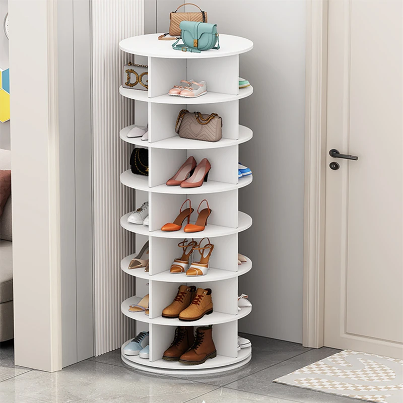 360° Rotating Portable Minimalist Bag Display Stand Creative Space-Saving Multi-Tier Shoe Cabinet