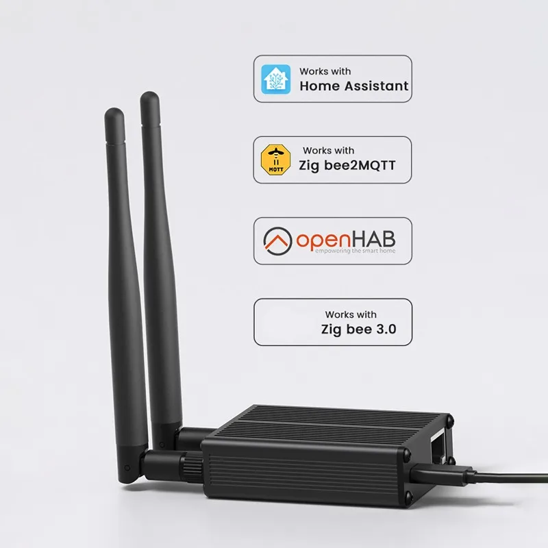 ZigBee 3.0 Dongle To Ethernet, USB, And WiFi Gateway Coordinator Compatible with Zig Bee2 MQTT, Home Assistant, Z H A Open HAB