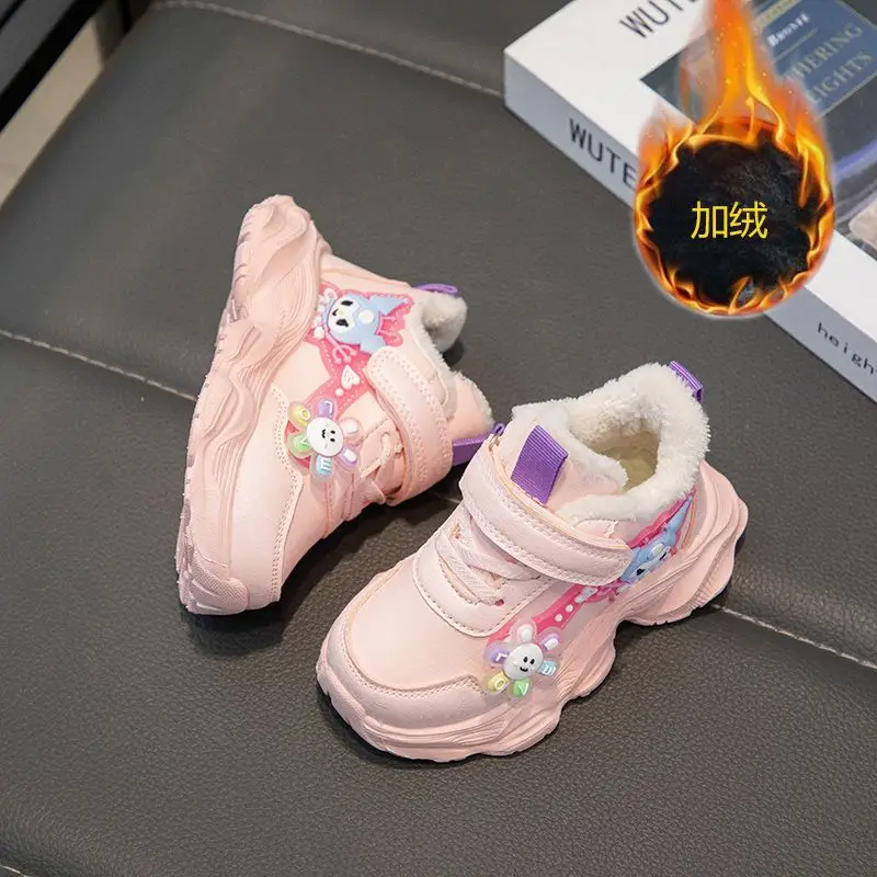 سانريو كورومي الخريف الشتاء أحذية رياضية الأطفال أحذية رياضية جديدة الأميرة حذاء كاجوال فتاة احذية الجري بالإضافة إلى الأحذية القطنية المخملية #6