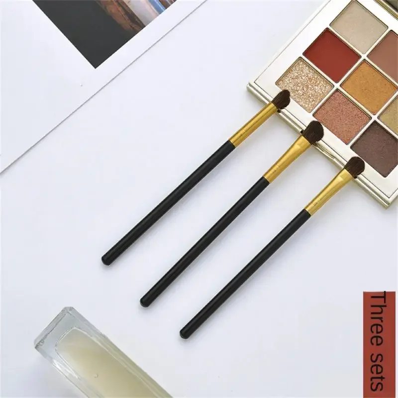 3 pcs/Set Horse Hair makeup Brushes Beginner Natural Soft Eyeshadow powder concealer Eyebrow face repair brush Cosmetic Brush